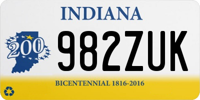 IN license plate 982ZUK