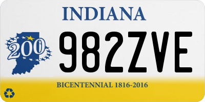 IN license plate 982ZVE