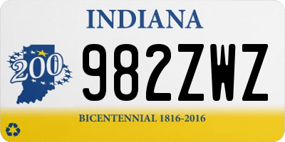 IN license plate 982ZWZ