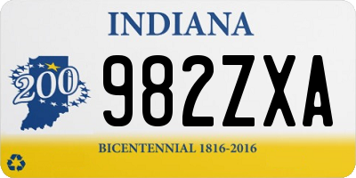 IN license plate 982ZXA