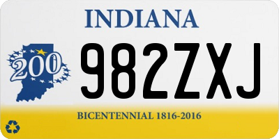 IN license plate 982ZXJ