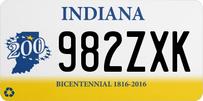 IN license plate 982ZXK