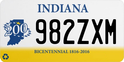 IN license plate 982ZXM