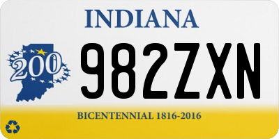 IN license plate 982ZXN