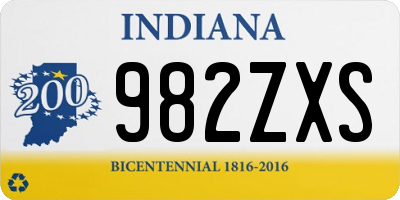 IN license plate 982ZXS