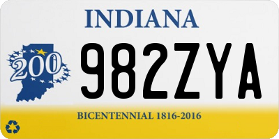IN license plate 982ZYA