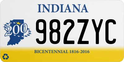 IN license plate 982ZYC