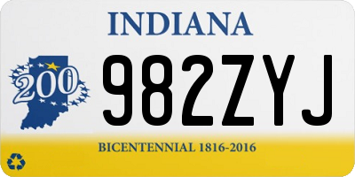 IN license plate 982ZYJ