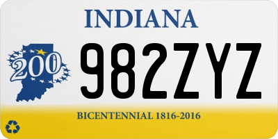 IN license plate 982ZYZ