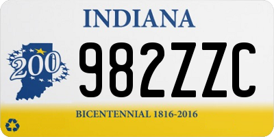 IN license plate 982ZZC