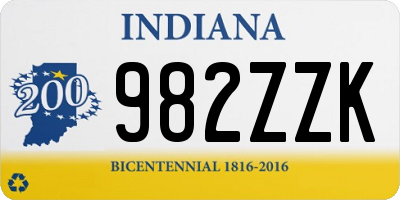 IN license plate 982ZZK