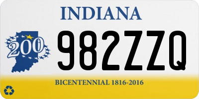 IN license plate 982ZZQ