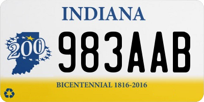 IN license plate 983AAB