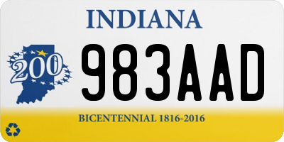 IN license plate 983AAD