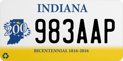 IN license plate 983AAP