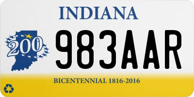 IN license plate 983AAR