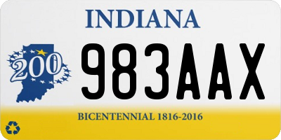 IN license plate 983AAX