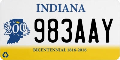 IN license plate 983AAY