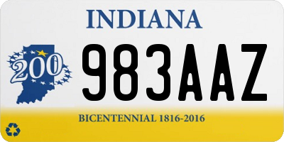 IN license plate 983AAZ