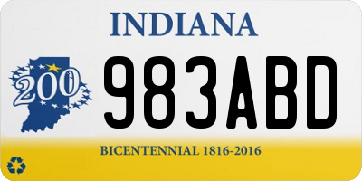 IN license plate 983ABD