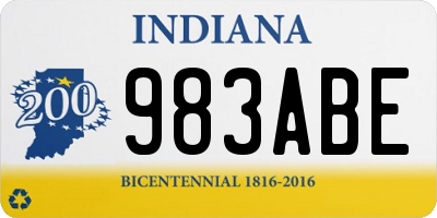 IN license plate 983ABE