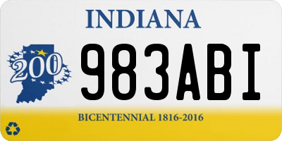 IN license plate 983ABI