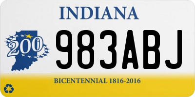 IN license plate 983ABJ