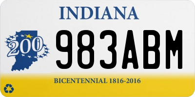 IN license plate 983ABM