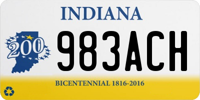 IN license plate 983ACH