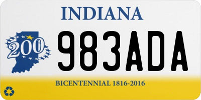IN license plate 983ADA