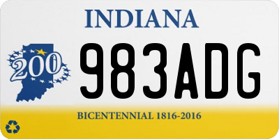 IN license plate 983ADG