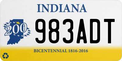 IN license plate 983ADT