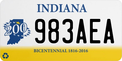 IN license plate 983AEA