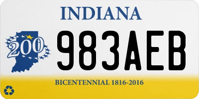 IN license plate 983AEB