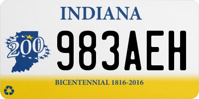 IN license plate 983AEH