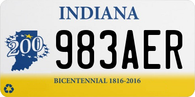 IN license plate 983AER