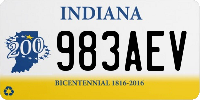 IN license plate 983AEV