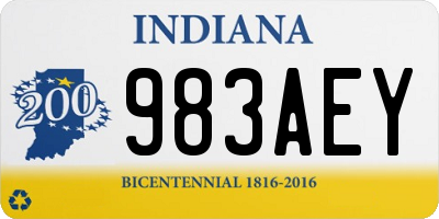 IN license plate 983AEY