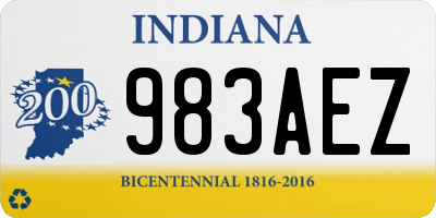 IN license plate 983AEZ