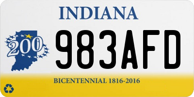 IN license plate 983AFD