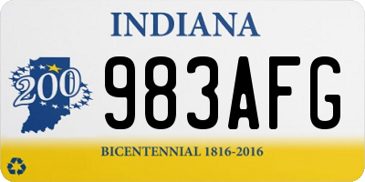 IN license plate 983AFG