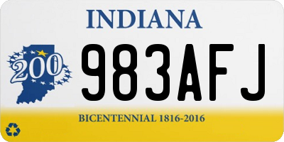 IN license plate 983AFJ