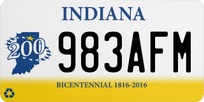 IN license plate 983AFM