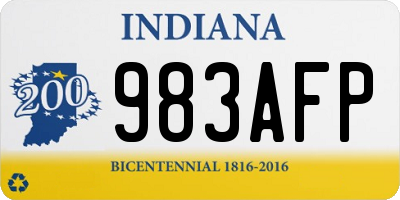 IN license plate 983AFP