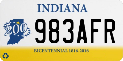 IN license plate 983AFR