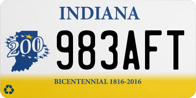 IN license plate 983AFT