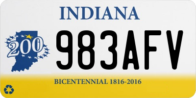 IN license plate 983AFV