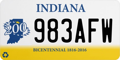 IN license plate 983AFW