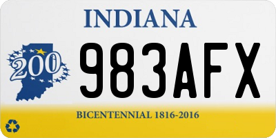 IN license plate 983AFX