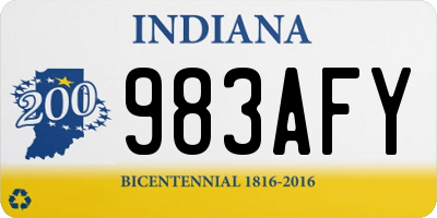 IN license plate 983AFY